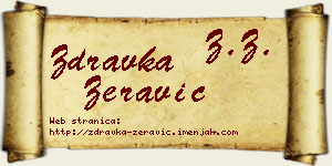 Zdravka Žeravić vizit kartica